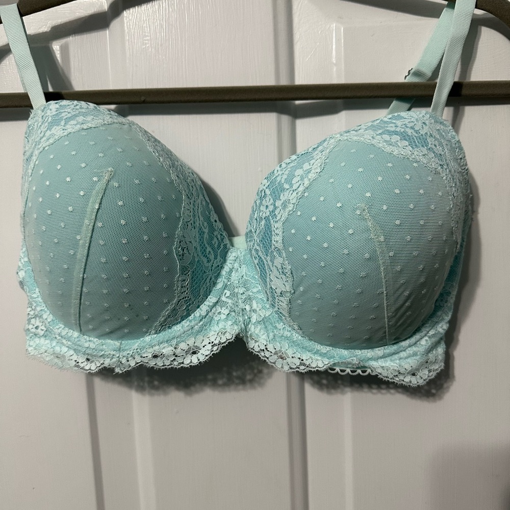 Victoria’s Secret body collection unlined bra. 34DDD. Teal. Never worn